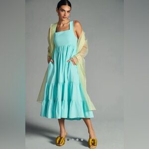 Anthropologie Square-Neck
Tiered Dress